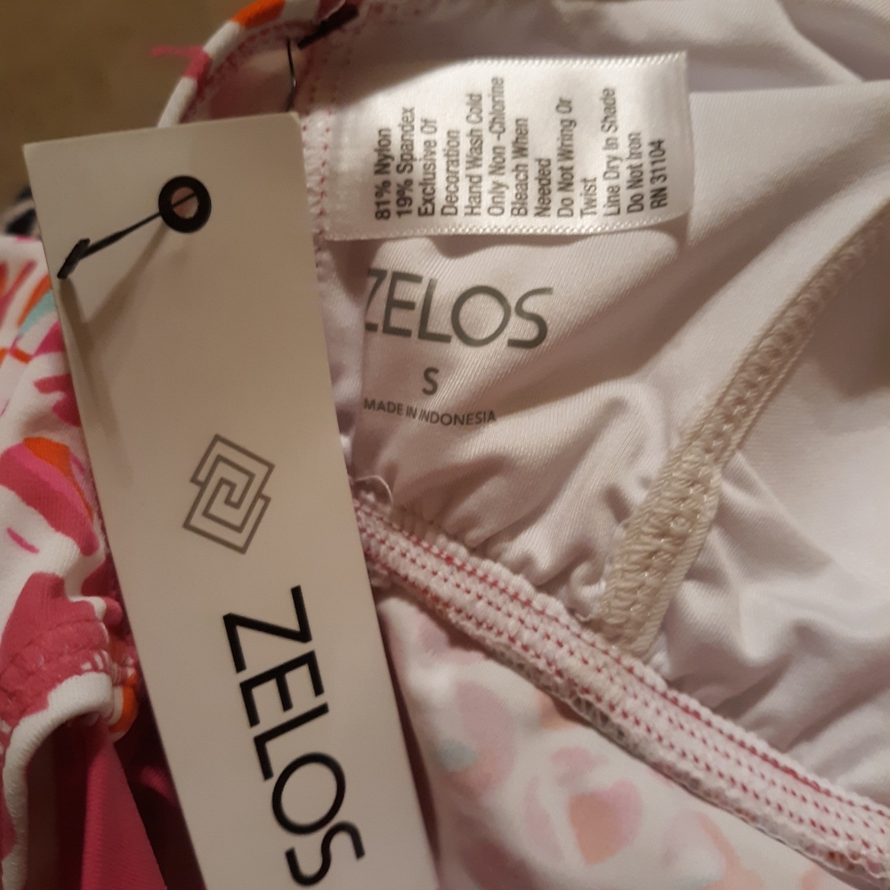 Zelos tankini swimsuit top NWT small *D - Picture 4 of 4